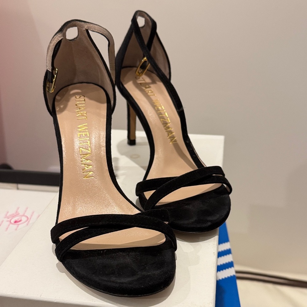 Stuart Weitzman Black Suede Heels